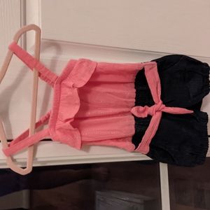 Girls Romper, Pink, Blue Shorts, Limited Too, 24 months